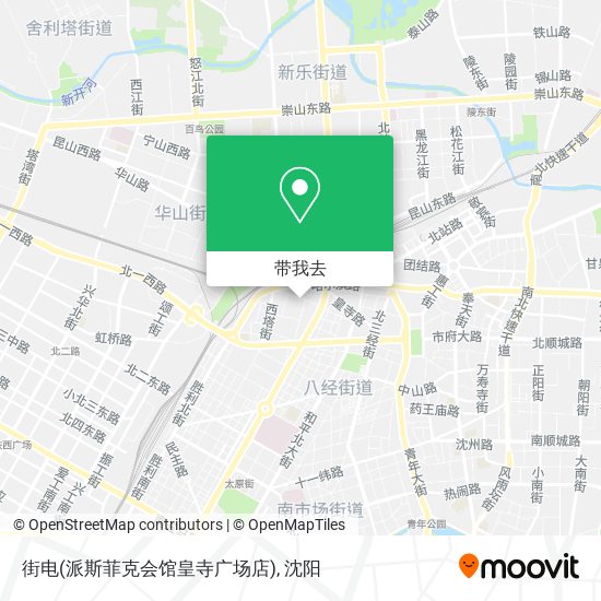 街电(派斯菲克会馆皇寺广场店)地图