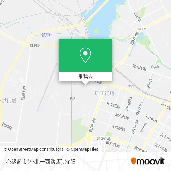 心缘超市(小北一西路店)地图