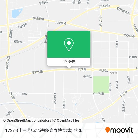 172路(十三号街地铁站-嘉泰博览城)地图