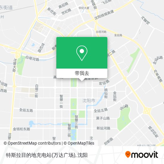 特斯拉目的地充电站(万达广场)地图