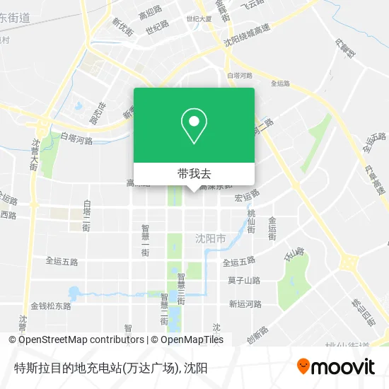 特斯拉目的地充电站(万达广场)地图