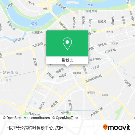 上院7号公寓临时售楼中心地图