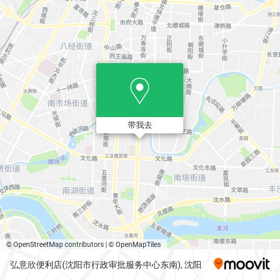 弘意欣便利店(沈阳市行政审批服务中心东南)地图