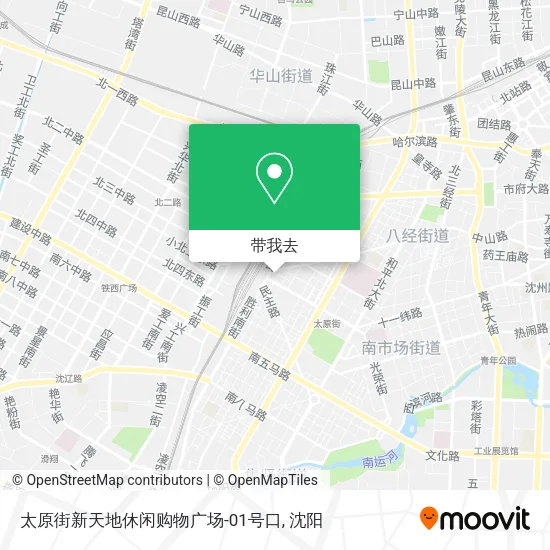 太原街新天地休闲购物广场-01号口地图