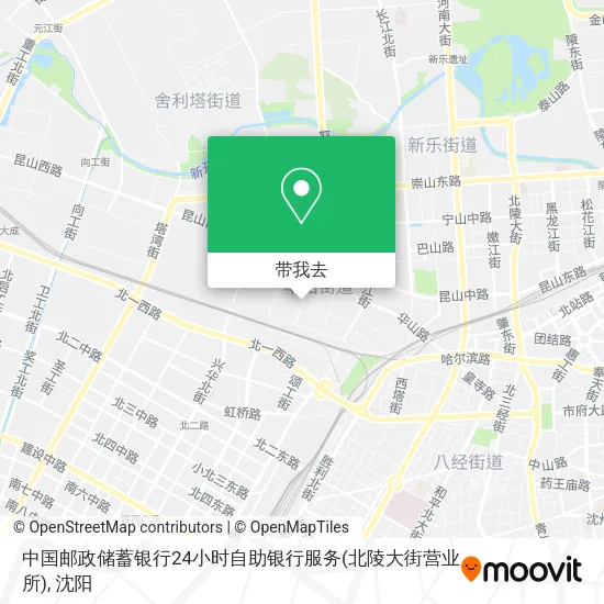 中国邮政储蓄银行24小时自助银行服务(北陵大街营业所)地图