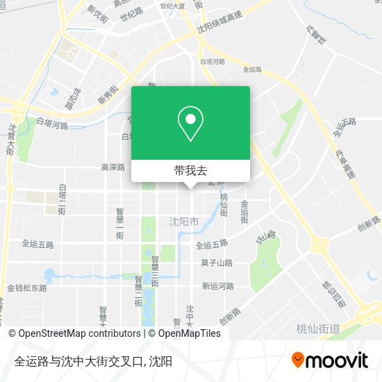 全运路与沈中大街交叉口地图