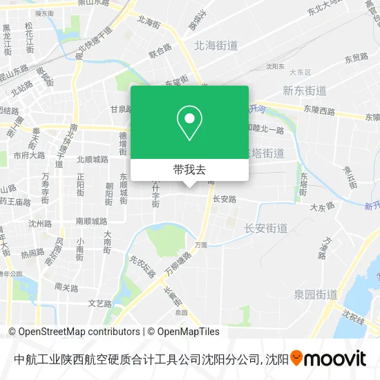 中航工业陕西航空硬质合计工具公司沈阳分公司地图