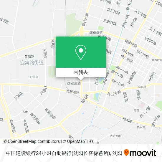 中国建设银行24小时自助银行(沈阳长客储蓄所)地图