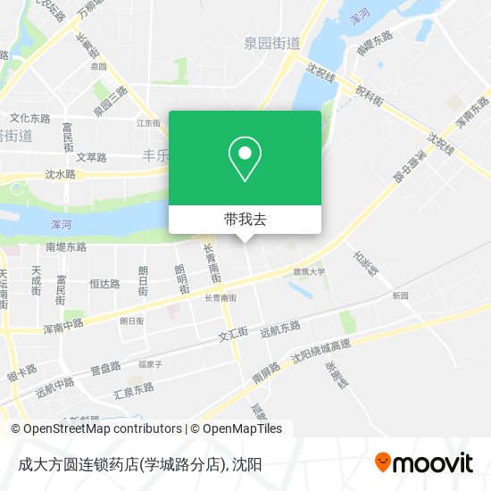 成大方圆连锁药店(学城路分店)地图