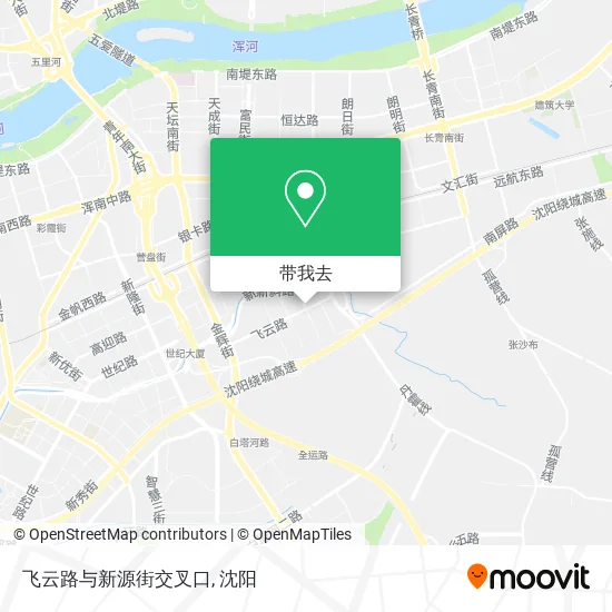 飞云路与新源街交叉口地图