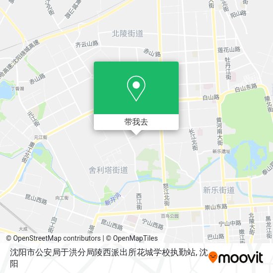 沈阳市公安局于洪分局陵西派出所花城学校执勤站地图