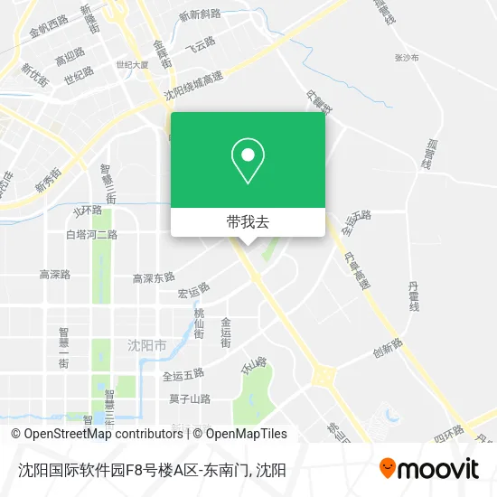 沈阳国际软件园F8号楼A区-东南门地图
