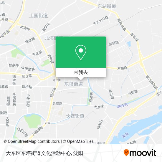 大东区东塔街道文化活动中心地图