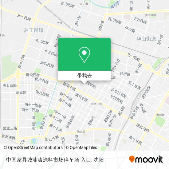 中国家具城油漆涂料市场停车场-入口地图