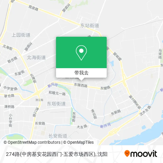 274路(中房基安花园西门-五爱市场西区)地图