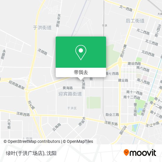 绿叶(于洪广场店)地图