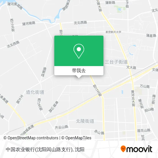 中国农业银行(沈阳闾山路支行)地图
