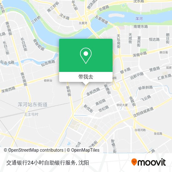交通银行24小时自助银行服务地图