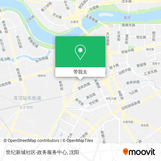 世纪新城社区-政务服务中心地图