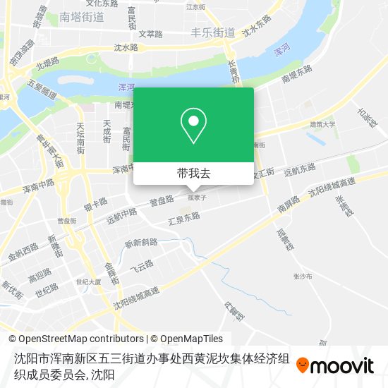 沈阳市浑南新区五三街道办事处西黄泥坎集体经济组织成员委员会地图