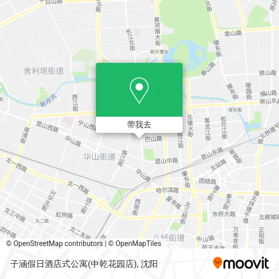 子涵假日酒店式公寓(中乾花园店)地图