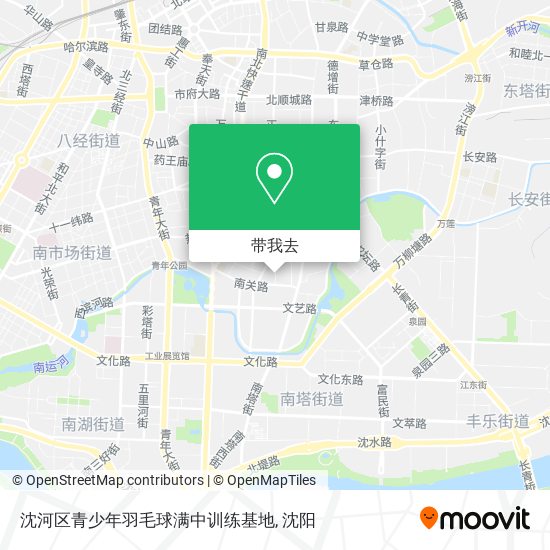 沈河区青少年羽毛球满中训练基地地图