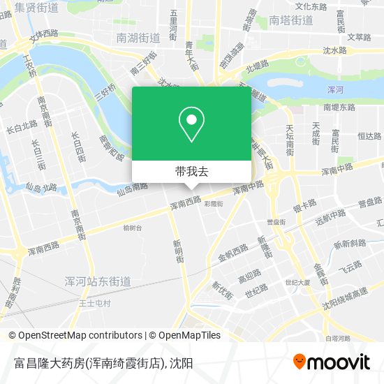 富昌隆大药房(浑南绮霞街店)地图