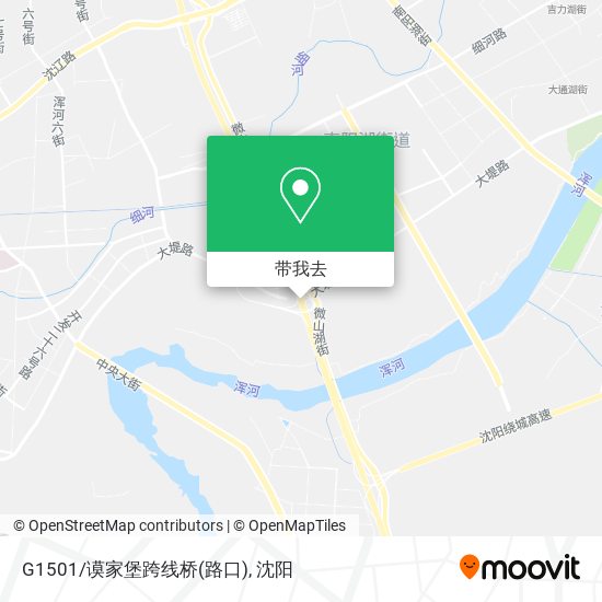 G1501/谟家堡跨线桥(路口)地图