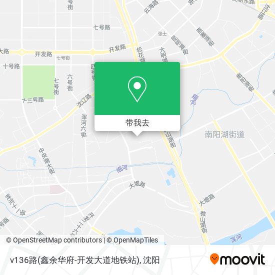 v136路(鑫余华府-开发大道地铁站)地图