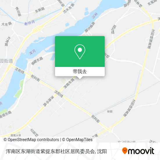 浑南区东湖街道紫提东郡社区居民委员会地图