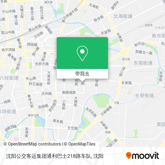 沈阳公交客运集团通利巴士218路车队地图