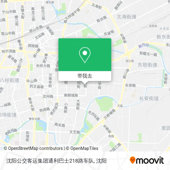 沈阳公交客运集团通利巴士218路车队地图