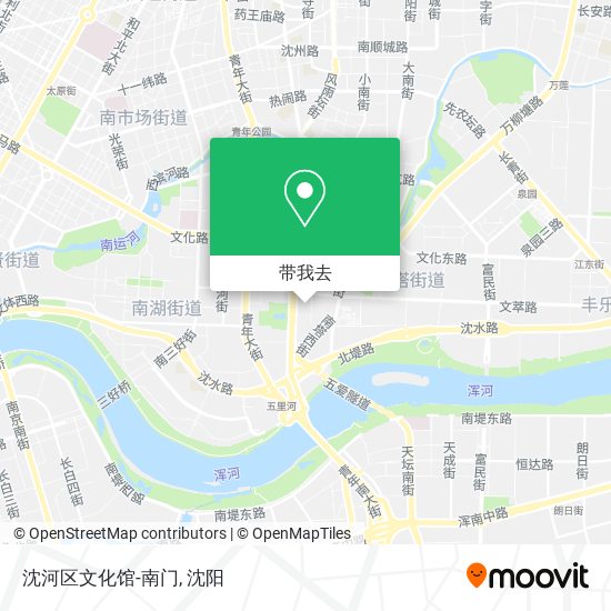 沈河区文化馆-南门地图