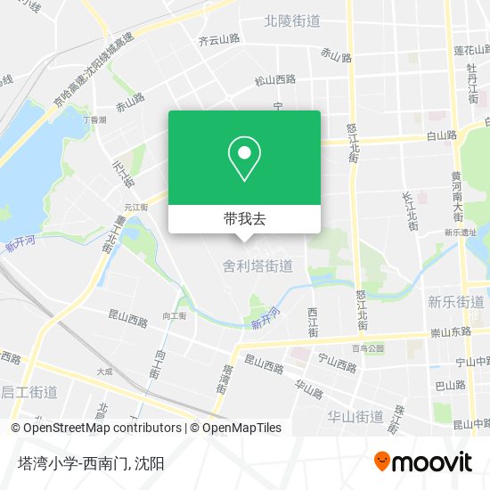 塔湾小学-西南门地图