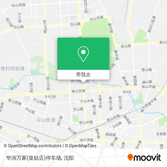 华润万家(皇姑店)停车场地图