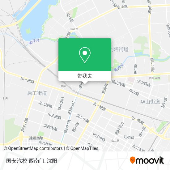 国安汽校-西南门地图