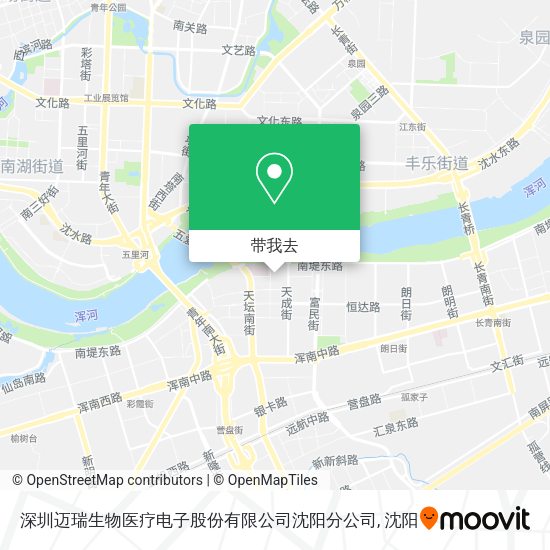 深圳迈瑞生物医疗电子股份有限公司沈阳分公司地图