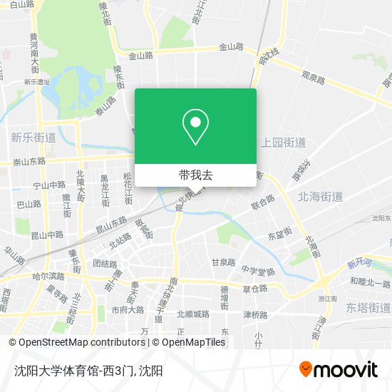 沈阳大学体育馆-西3门地图