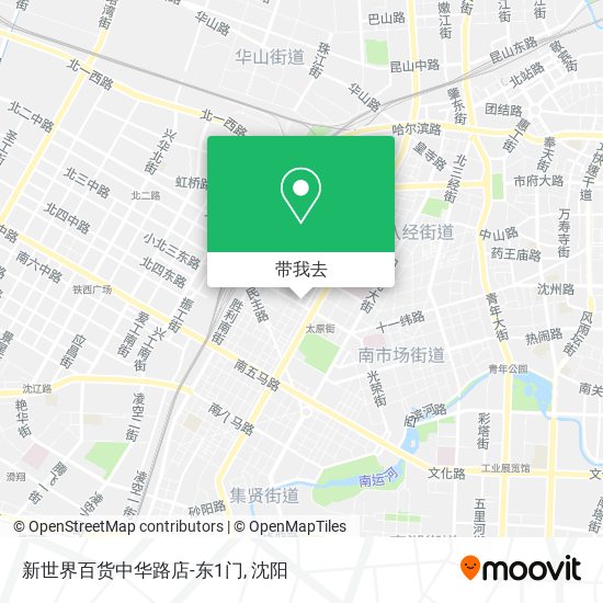 新世界百货中华路店-东1门地图