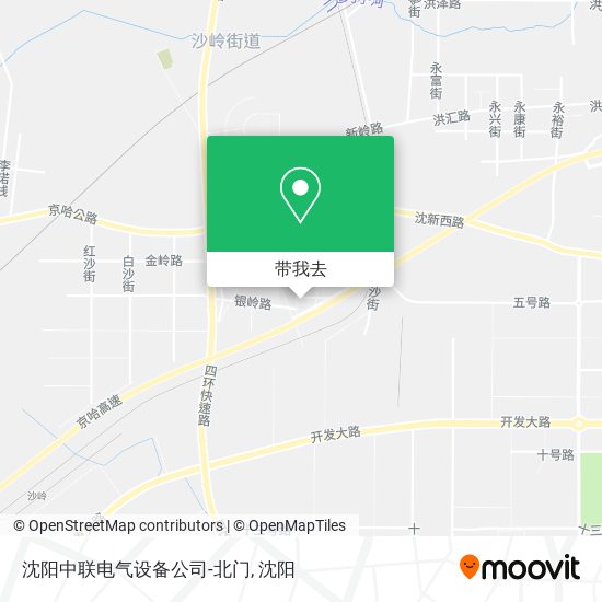 沈阳中联电气设备公司-北门地图