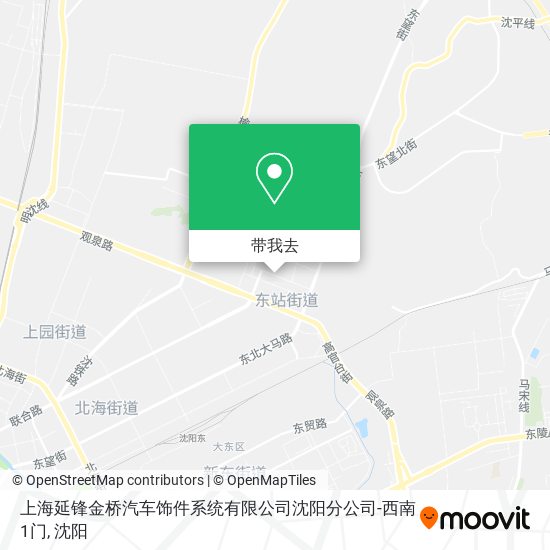 上海延锋金桥汽车饰件系统有限公司沈阳分公司-西南1门地图