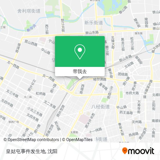 皇姑屯事件发生地地图