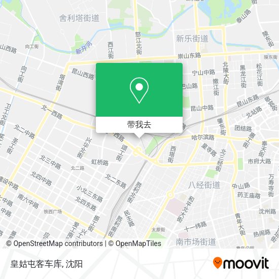 皇姑屯客车库地图