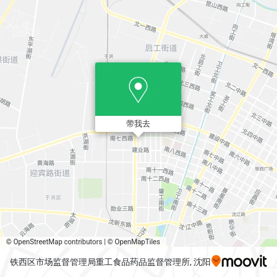 铁西区市场监督管理局重工食品药品监督管理所地图