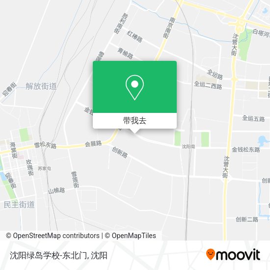 沈阳绿岛学校-东北门地图