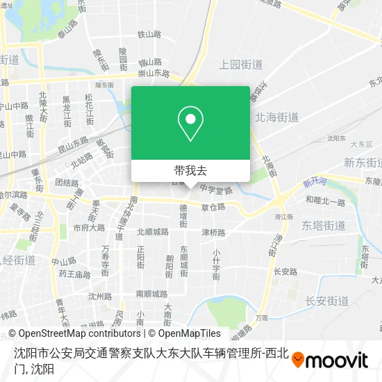 沈阳市公安局交通警察支队大东大队车辆管理所-西北门地图