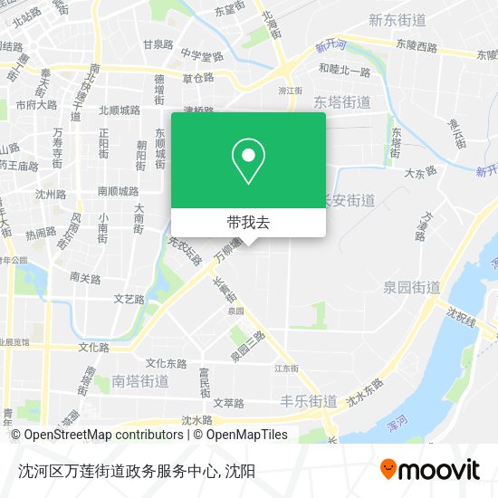 沈河区万莲街道政务服务中心地图