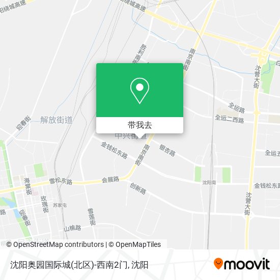 沈阳奥园国际城(北区)-西南2门地图