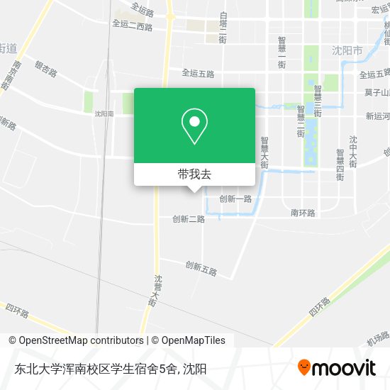 东北大学浑南校区学生宿舍5舍地图