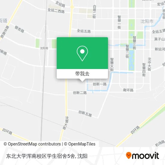 东北大学浑南校区学生宿舍5舍地图